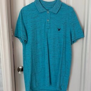 Mens American Eagle classic fit, SHORT SLEEVE, POLO SHIRT. SIZE M, Turquoise